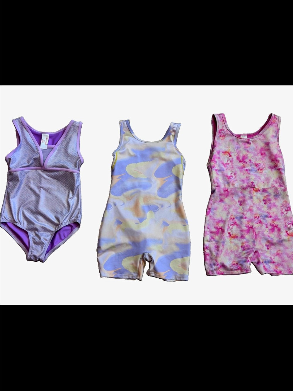 Cat & Jack Girls Sleeveless Dance Leotard/Unitard Size M 8-10 (3 leotard lot!)